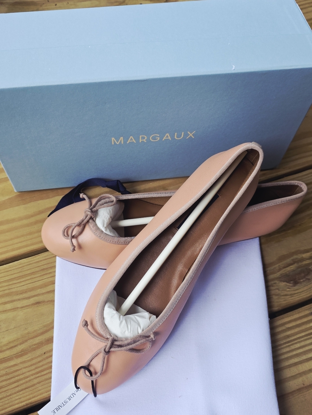 MARGAUX THE DEMI NAPPA PINK BALLET FLATS - Size 39W